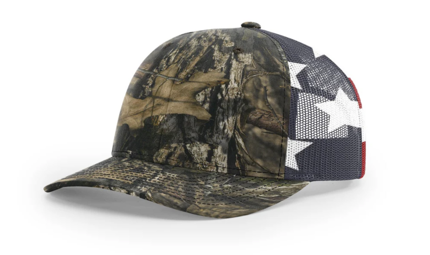 Mossy Oak Break-Up Country/Start & Stripes Richardson 112PM Trucker Cap