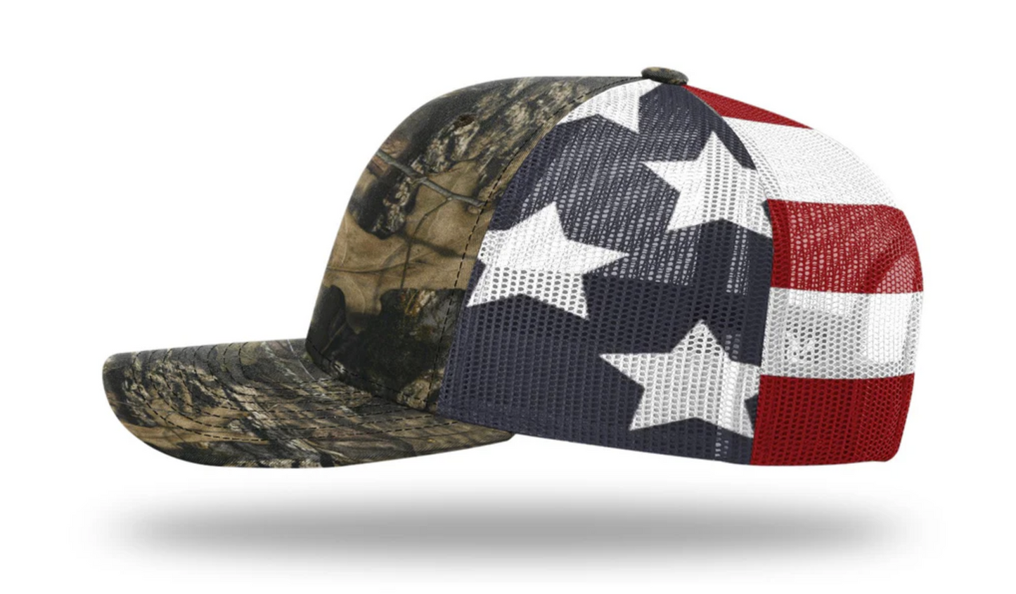Mossy Oak Break-Up Country/Start & Stripes Richardson 112PM Trucker Cap