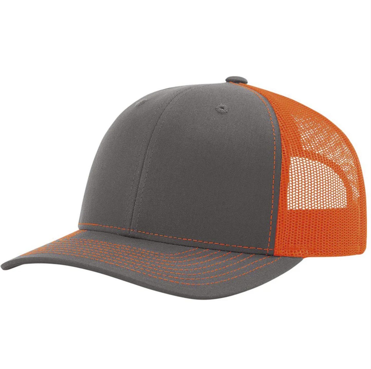 Charcoal/Neon Orange Richardson 112 Trucker Hat