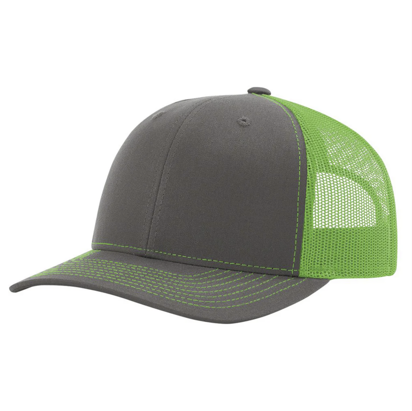 Charcoal/Neon Green Richardson 112 Trucker Hat