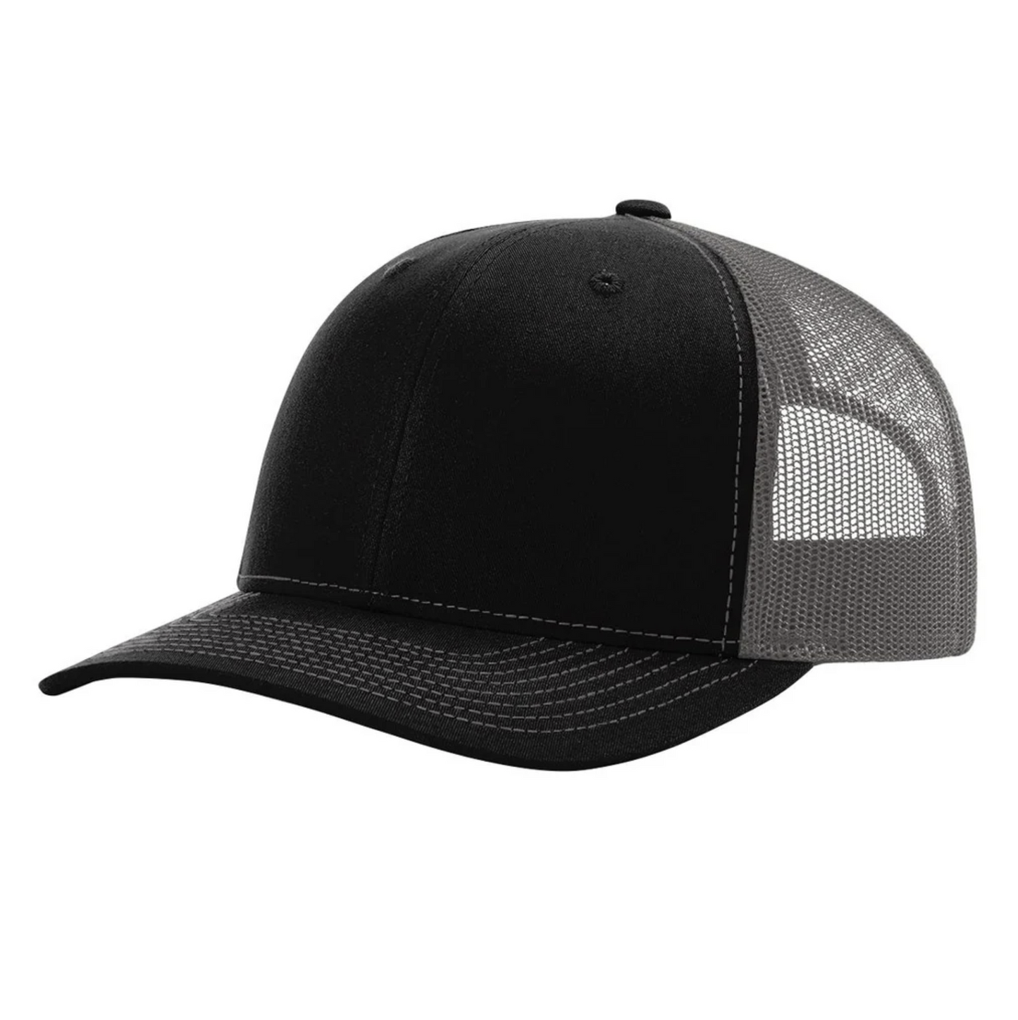 Black/Charcoal Richardson 112 Trucker Hat