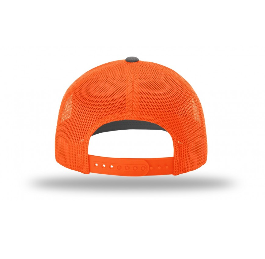 Charcoal/Neon Orange Richardson 112 Trucker Hat