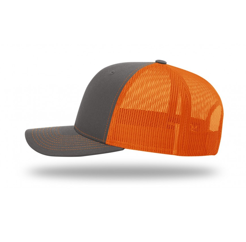Charcoal/Neon Orange Richardson 112 Trucker Hat