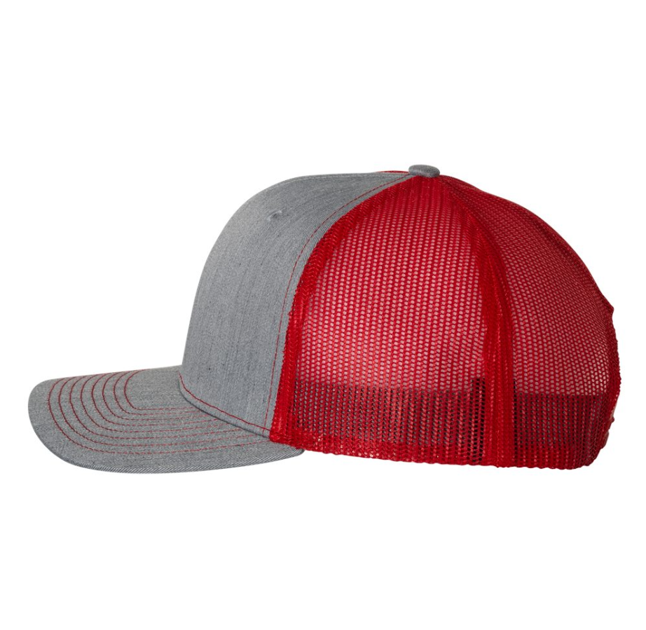 Heather Grey/Red Richardson 112 Trucker Hat