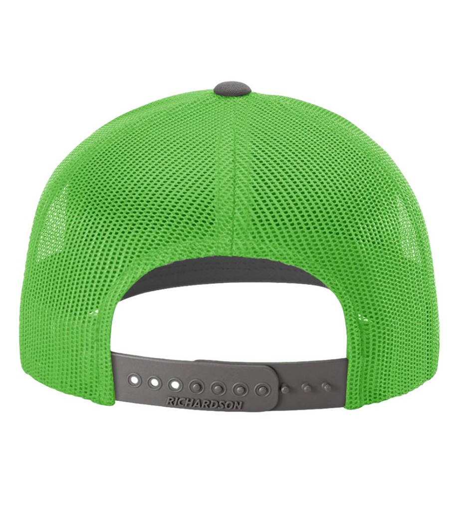 Charcoal/Neon Green Richardson 112 Trucker Hat
