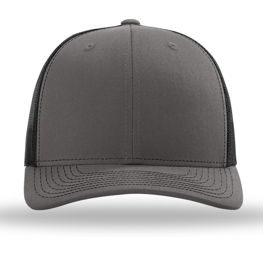 Charcoal/Black Richardson 112 Trucker Hat