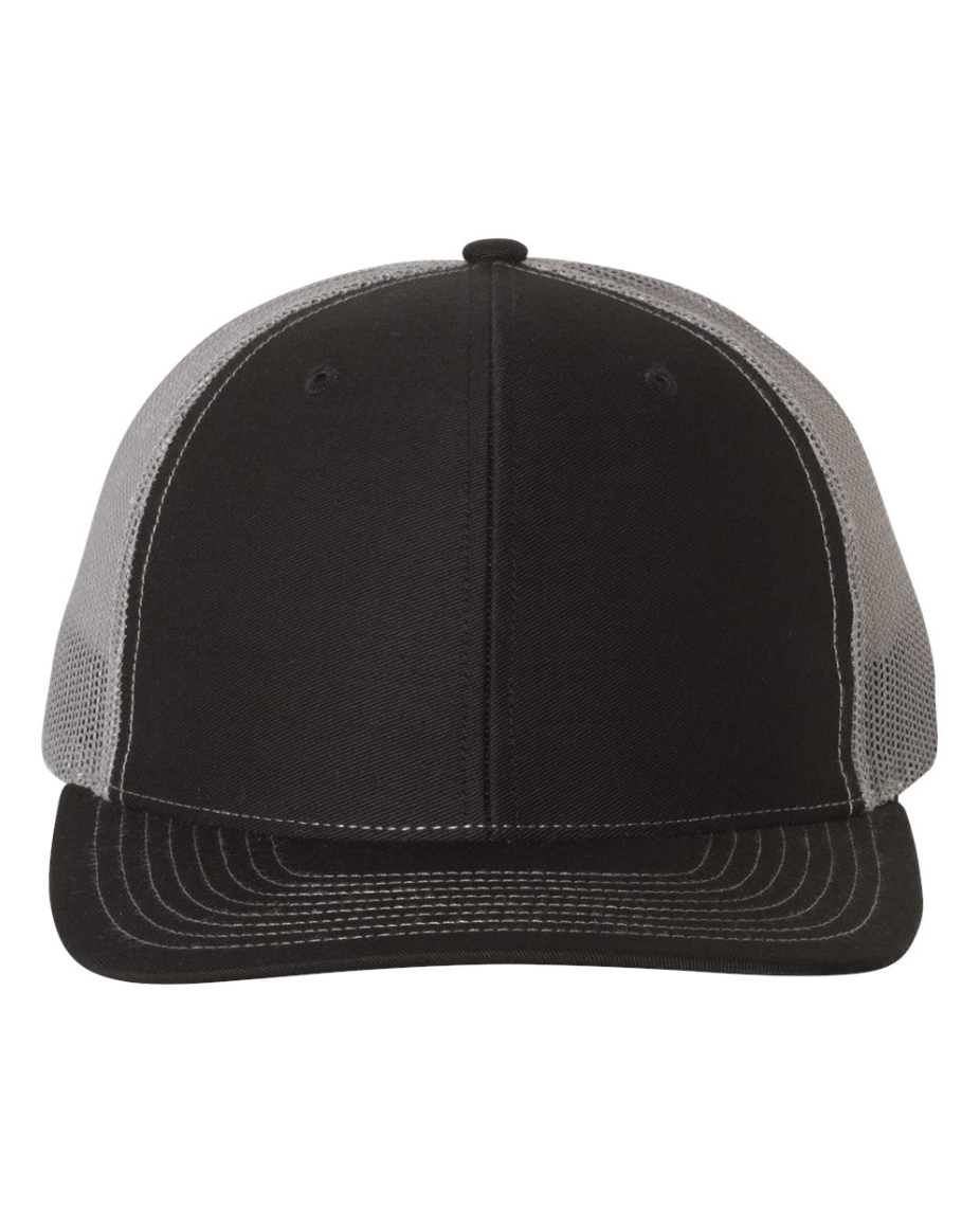 Black/Charcoal Richardson 112 Trucker Hat